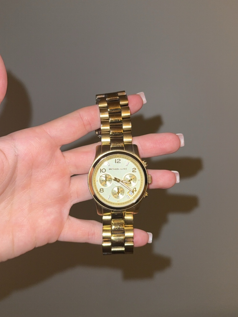Michael Kors Gold Tone Bracelet Chronograph Watch